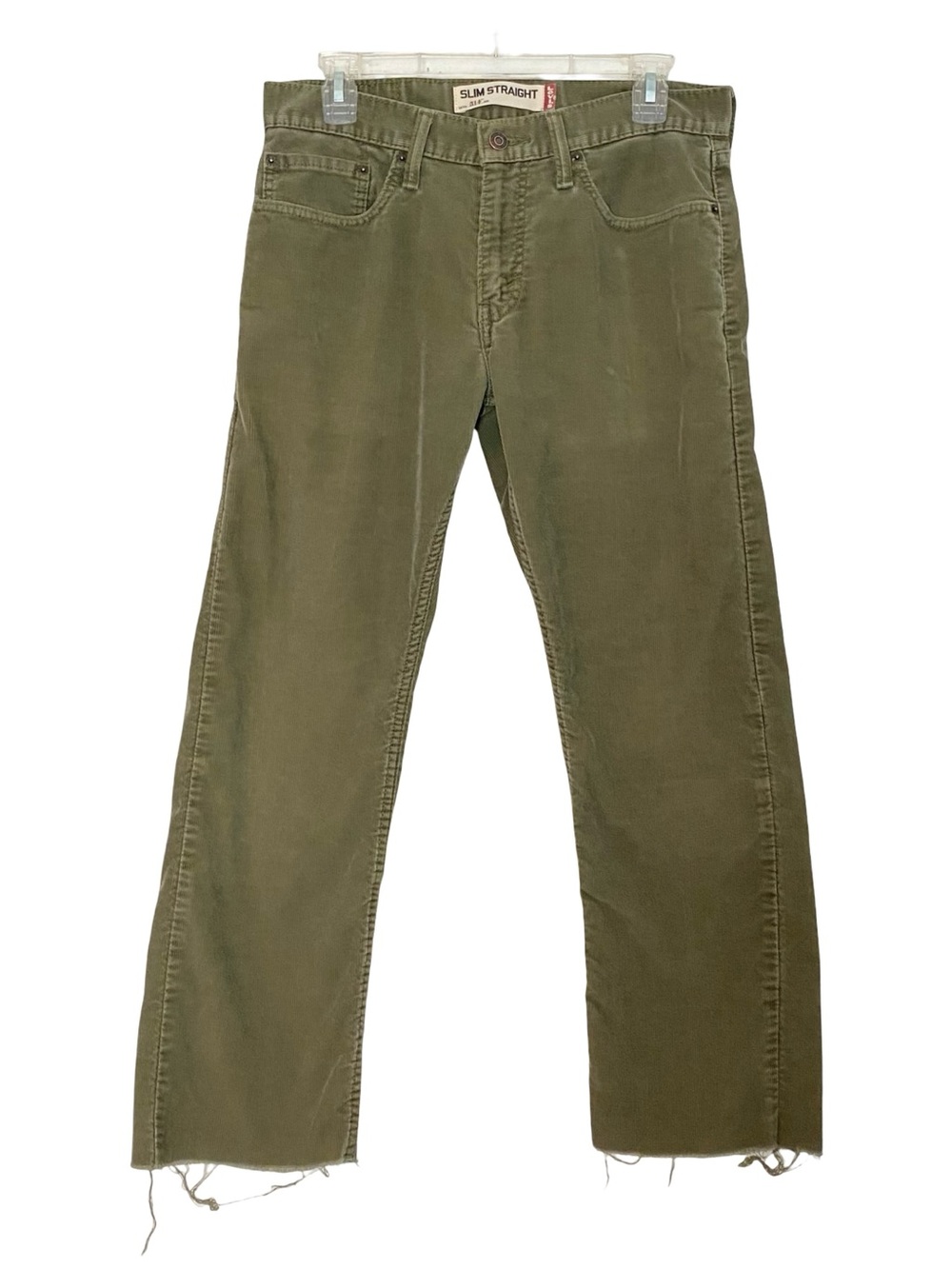 Levis Corduroy Pants Mens Waist 31 Womens Waist 29 Levi’s Green Ankle Crop 90s
